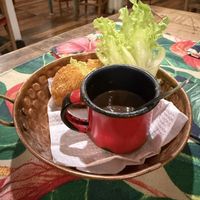 Mushroom with walnut pastry  at Emporio com Arte in Foz Do Iguacu