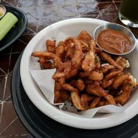 I'm free - beer battered young coconut. it's like calamari. yum at Gratitude in Newport Beach