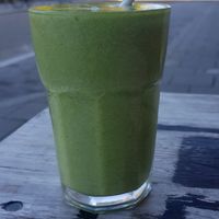 Cucumber, broccoli, mango and pineapple smoothie at The Broca in South East London
