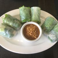 Spring rolls at The Green Barn in Milpitas
