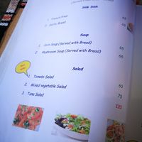 vegan menu at Hot Bread in Nan