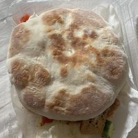 Pitta with tofu and salad  at Hot Bread in Nan