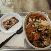 Masala Bay bowl and dark chocolate bark. at Masala Bay in Somerset