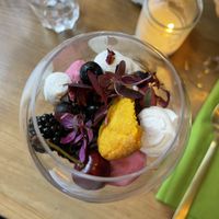 Here the desert of the July-August menu  at Urten in Copenhagen