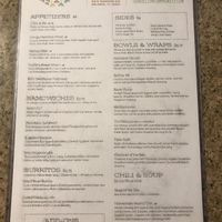 Their manu at Dandelion Community Cafe in Orlando