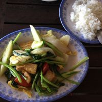 Tofu with veggies at Lam Tong Quan in Phan Thiet
