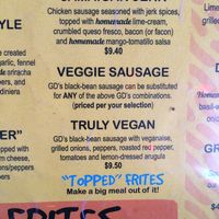 some veg options at Good Dog in Chattanooga