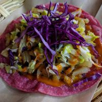 Taco at La Pitahaya Vegana in Mexico City