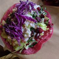 Taco at La Pitahaya Vegana in Mexico City