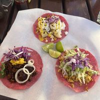 Tacos   at La Pitahaya Vegana in Mexico City