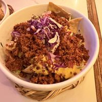 Nachos (with chickpea chorizo)  at La Pitahaya Vegana in Mexico City