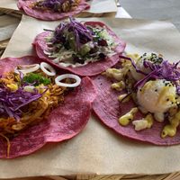 Tacos at La Pitahaya Vegana in Mexico City