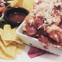 Veg nachos with vegan cheese! at Scarlett's Cafe in Falkirk