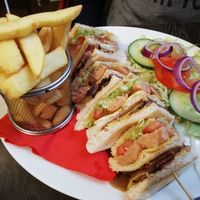 Amazing Vegan Club Sandwich at Scarlett's Cafe in Falkirk