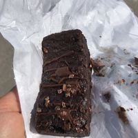 Vegan brownie at The Lookout on the Quay in Looe