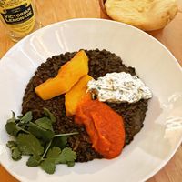 Black lentil dhal #Veganuary at Cafe Van Gogh in South West London