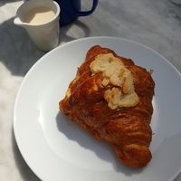Croissant with marzipan filling at Cafe Van Gogh in South West London