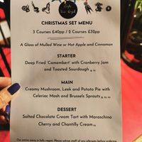 This is Café Van Gogh's Christmas Menu  at Cafe Van Gogh in South West London
