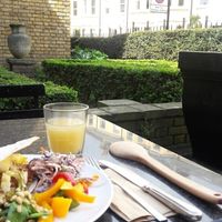 Lunch at the garden at Cafe Van Gogh in South West London