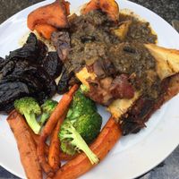 Sunday roast - mushroom bourginon  at Cafe Van Gogh in South West London