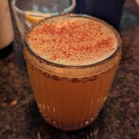 Hot apple cinnamon drink at Cafe Van Gogh in South West London