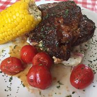 Amazing sticky ribs - all vegan!  at Cafe Van Gogh in South West London