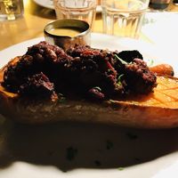 Huge stuffed butternut squash with nuts and mushrooms ! at Cafe Van Gogh in South West London