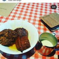 Sticky toffee pudding at Cafe Van Gogh in South West London