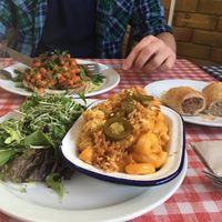 Amazing mac and cheese at Cafe Van Gogh in South West London