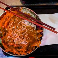 Vegan Bibimbox with Soy, Noodles, and Hot Gochu sauce at Ban Ban Kitchen at Ban Ban Kitchen in Berlin