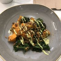 Sweet potato and kale bowl at The Juice Smith in Cobham