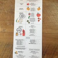 Vegan options menu side B at Bareburger in Hartsdale