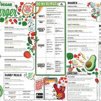 One side of the menu is entirely vegan. at Bareburger in Hartsdale