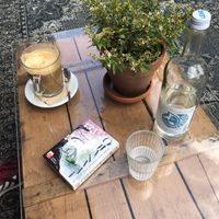 Lounging outside  at PAN's Bebop in Essen