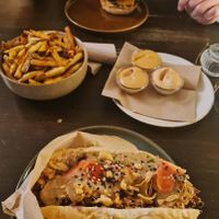 Saté dog & cowboy burger at PAN's Bebop in Essen