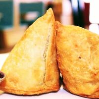 Samosa , crispy outside and filled with green peas, potatoes and other spices.  at Himalayan Indian Cuisine in Charlottetown