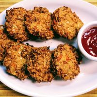 Potato mix with Indian spices, better version of hash brown. Great Indian appetizer. at Himalayan Indian Cuisine in Charlottetown