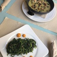 soup and salad  at OrtoZero Cafe in Alessandria