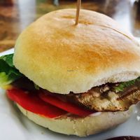 vegan burger at OrtoZero Cafe in Alessandria