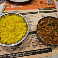 Chana masala (was quite spicy) and pilau rice at Tuk Tuk Toll-X in Edinburgh