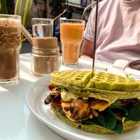 Chewbacca breakfast waffle at Vegamo Centro in Mexico City
