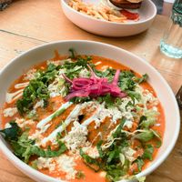 Red enchiladas at Vegamo Centro in Mexico City