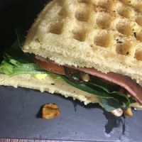 Waffle sandwich  at Vegamo Centro in Mexico City