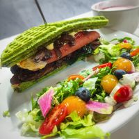 Green Waffle at Vegamo Centro in Mexico City