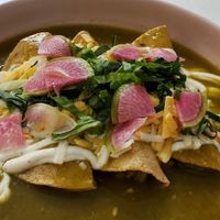 Green enchiladas at Vegamo Centro in Mexico City