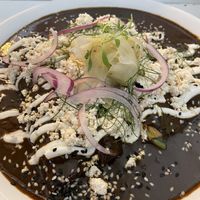 Enmoladas - suuuuuuuper tasty and deep molé  at Vegamo Centro in Mexico City