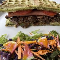 Chewbacca waffle sandwich  at Vegamo Centro in Mexico City