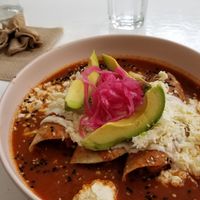 Breakfast enchilada at Vegamo Centro in Mexico City