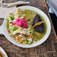 Chilaquiles verdes at Vegamo Centro in Mexico City