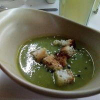 Crema de chile poblano. at Vegamo Centro in Mexico City
